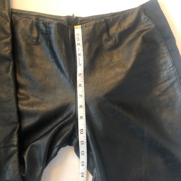 DANIER Leather Black Buttery Leather Pants Lined, Size 8 - Picture 10 of 13